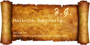 Haltrich Gabriella névjegykártya